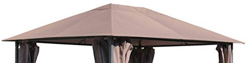 QUICK STAR Ersatzdach 250g Garten Pavillon 3x4m Taupe/Beigegrau RAL 7006 Antik Pavillondach Ersatzbezug