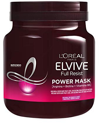 L'Oréal Paris Elvive Full Resist Mascarilla Fortificante Multi-usos Power Mask, Para Pelos Frágiles, Banana, 680 Mililitro