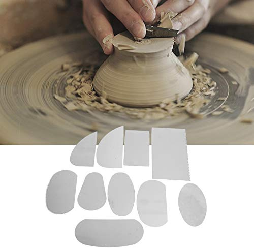 10pcs raschietto per argilla in acciaio inossidabile liscia ceramica ceramica intaglio scultura strumenti di stampaggio spatola