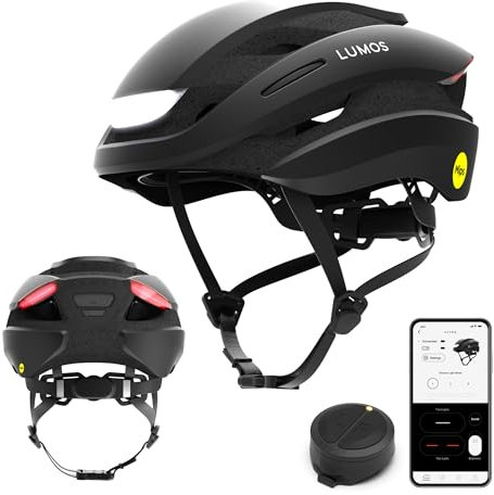 Lumos Ultra Smart-Helm | Fahrradhelm | Vorder- und Rücklicht (LED) | Blinker | Bremslichter | Bluetooth-Verbindung | Erwachsene: Herren, Damen (Charcoal Black, Größe: XL) MIPS