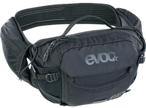 EVOC HIP PACK PRO E-RIDE 3 Hüfttasche Bauchtasche für E-Bike-Touren & Trails (3L Fassungsvermögen, AIRFLOW CONTACT SYSTEM, AIRO FLEX Hüftgurt, VENTI FLAP-System, Flaschenhalter)