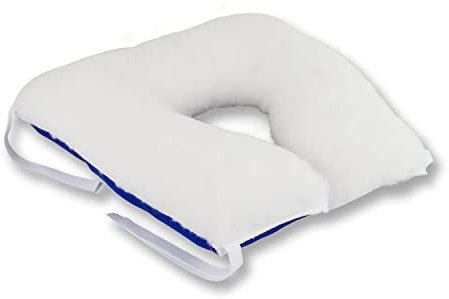 Mobiclinic®, Cojín antiescaras, 44x44, Marca española, Forma de Herradura, con Agujero, Prevención y Tratamiento úlceras por presión, Postural para coxis, Silla Ruedas, Sofá, Ortopédico