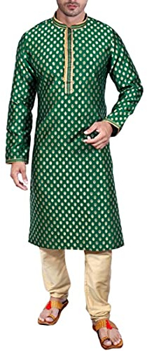 Sonisha SK105 Men's Green Kurta Pajama Set Wedding Kurta Pyjama Indian Party Suit (38)