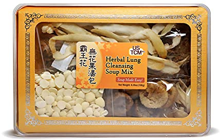 USTCM Herbal Lung Cleansing Soup Mix Soup Base Ba Wang Hua Wu Hua Guo Tang 霸王花無花果湯料包 Soup Made Easy! 3-4 Servings 6.35oz