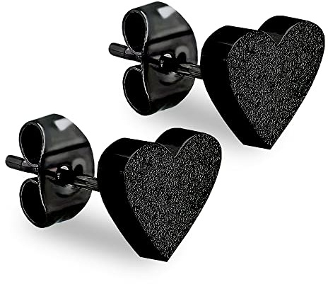 Max Palmer® Ohrstecker mit Herz in Diamant-Optik | 4 Farben