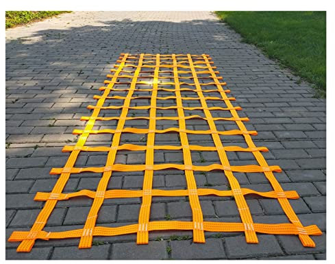 Splenlife Filet Escalade Adulte,Filet d'escalade pour Enfants,Filet Compétitif Grimper Corde Cargaison Parcours Ninja Accessoires Extérieur,pour Jardin Jungle Gym Mur Descalade Aire de Jeux,Orange