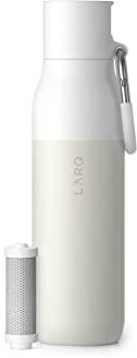 LARQ Botella con filtro Flip Top 740ml – Acero inoxidable aislado,Termica, Sorbete de baja presión, Filtros Nano Zero de larga duración, Libre de BPA, Granite White