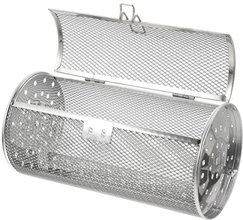 BESTonZON Stainless Steel Grill Stainless Steel Oven Rack rotisserie Basket air Fryer Stainless Steel air Fry Oven Roaster cage rotisserie Chicken Cages Vegetable Grill Basket Oven Basket