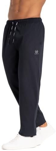 BE BOARD Pantalone Lungo Uomo 910 in Cotone Leggero e Traspirante, Taglie Calibrate, Ideale per Sport e Relax, Stile Casual e Versatile, Blu, XXL