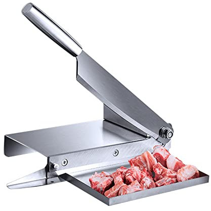 Manual Meat Bone Cutter Rib Slicer Heavy Duty Chicken Cutting Machine Bone Chopper for Beef Goat Pig Fish Butcher Commercial Kitchen