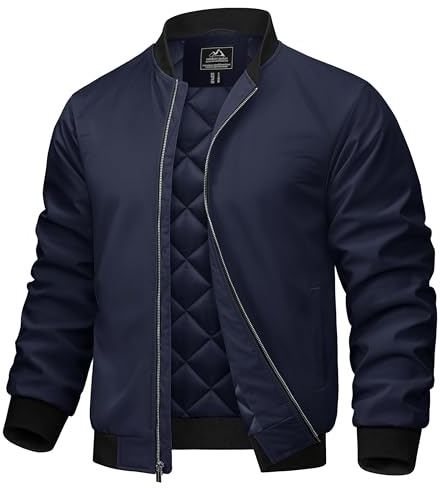 TACVASEN Übergangsjacke Herren Herrenjacke Winterjacke Bomberjacke Taschen