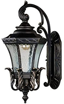 Applique da parete europea Industriale Rustico Rustico Rustico Rustico Lampada da parete Compatible with esterni V-intage Vetro Esterno Casa Portico Portico Patio Singola testa Retro Lampada da parete