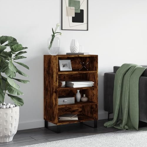 AUVYI Highboard Räuchereiche 57x35x90 cm Holzwerkstoff Kleiderschränke Waschmaschinenschrank Fernsehtisch Flurschrank Apothekerschrank Küche Aufbewahrungsschrank Badschrank