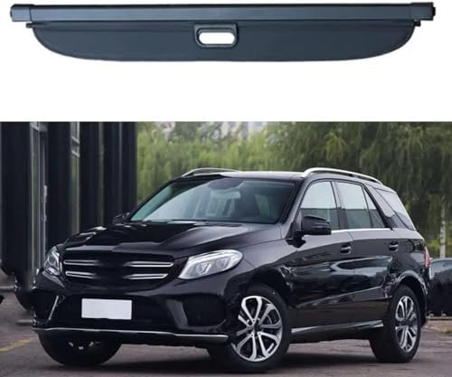 LUMZAG Auto Einziehbare Hintere Kofferraum Hutablage Für Benz W166 GLE 250 300 400 450 350 2015-2019, Kofferraum Trennwand Vorhang Schattenschutz PrivatsphäRe Vorhang,A