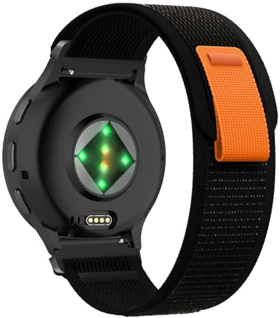 SumRioo 22 mm armband kompatibelt med Garmin Venu 3/2/Forerunner 570 47 mm/265/255 Music/Vivoactive 4, nylon Trail Loop klockarmband för Huawei Watch 5/GT 5 Pro/5/4/3/2/1 (46 mm), svart