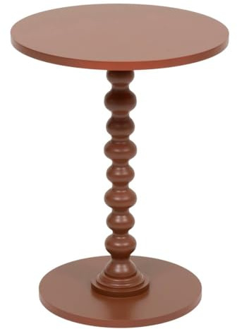 Table à café Table d'appoint Bois Terracotta D 38 cm - Atmosphera