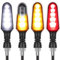 Kinstecks ​​4PCS Indicadores de motocicleta Luces de señal de giro fluidas Indicadores de giro de motocicleta Luces de circulación diurna Luces traseras Luces de freno 12V para motocicleta Moto
