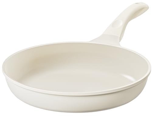 Redchef Ceramic Pan Nonstick, Nonstick Frying Pan, Large Fry Pans, PFAS & PFOA-Free, Non-Toxic, Induction Compatible Pans, Ergonomic Handles, Suitable for All Stove, Beige White, 11