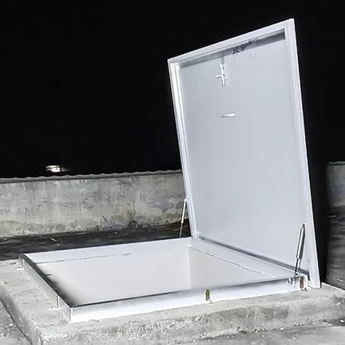 Elitix Dachfenster Dachzugangsluke, Dachfenster, Regenschutz, Wetterfeste Sicherheitstür für Wartungsdächer, Schacht-/Kellerausstiegsabdeckungen(61x61cm(24x24))