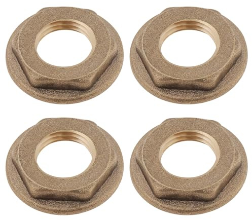 EMSea 4 dadi posteriori flangiati in ottone BSP da 11,5 mm filettatura femmina esagonale per lavabo, lavandino del bagno