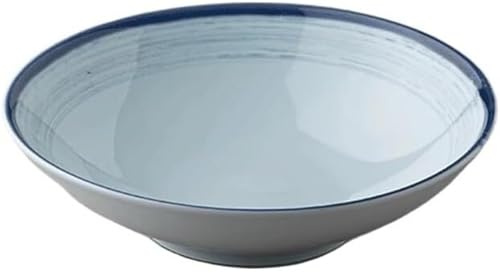 KJHZCE Plato hondo de cerámica azul aguamarina, plato hondo for el hogar