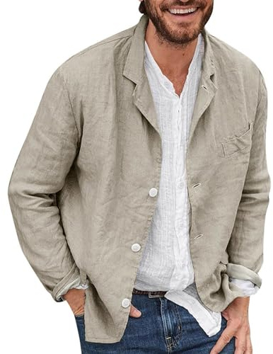 Generisk linneskjorta herr slim fit långärmad: Fretidsskjorta med bröstficka sommarskjorta med button down strandskjorta andningsaktiv arbetsskjorta enfärgad långärmad skjorta vardag affärsskjorta