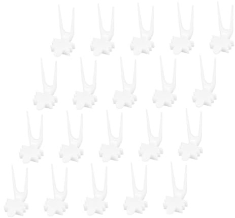 ROMISBABA 20 Tenedores para Comida de Pájaros y Pequeños Animales, Brochetas de Fruta de Plástico Reutilizable, Soporte para Verduras en Jaula, Accesorio para Loros, Hámsteres y Cobayas