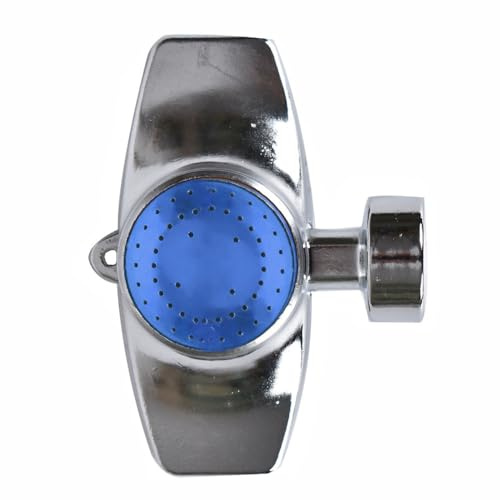 Aspersor de metal de 360 grados, aspersor pequeño para jardín, patrón circular, cobertura de aspersor de riego de hasta 30 pies para áreas pequeñas, patio, césped, jardín (azul)