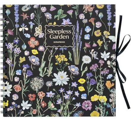 Album fotos para pegar y escribir Sleepless Garden - Scrapbook: Photo album Personalizable │ Albumes para fotos con Tapa dura │ 40 págs (26x26 cm)