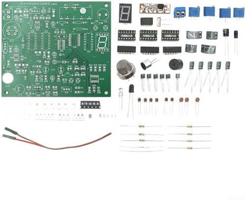 Kit de alarma de 4 tonos con detección de humo en tiempo real, detección táctil infrarroja, activación de sonido e indicación de modo visual a través de pantalla digital