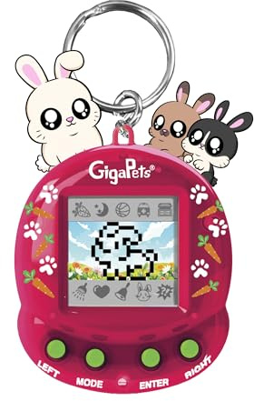 Giga Pets Bit Bunnies Interactive Digital Pet Toy, Upgraded Collector’s Edition Pets for Kids, 90’s Gaming Gift for Boys and Girls