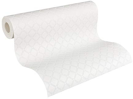 A.S. Création überstreichbare Vliestapete Meistervlies Tapete 10,05 m x 0,53 m weiß Made in Germany 528117 5281-17