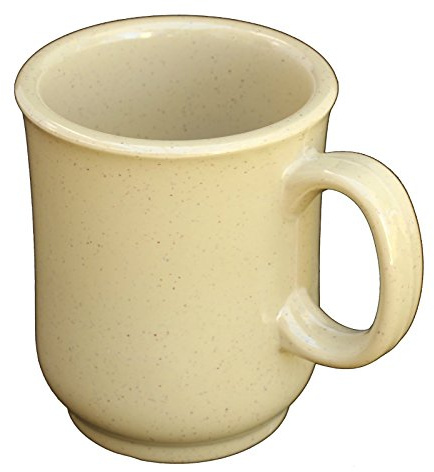 Z-Moments Vintage Western Melamine Coffee Bulbous Mug, Capacity: 8 oz, 3-5/16 inch dia. X 3-5/8” H, White or Tan or Sand #477 (12, Sand)