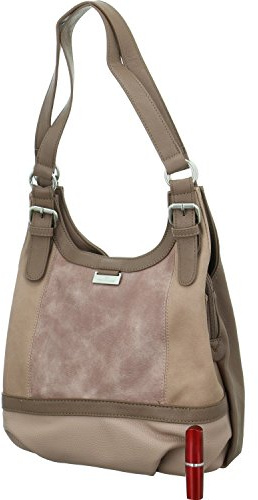 TOM TAILOR Juna Damen Shopper Umhängetasche Reißverschluss Klein Rosa