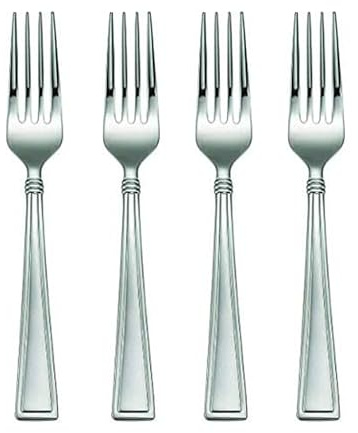 Oneida Butler Everyday Flatware Dinner Forks 18/0 Stainless Steel, Set of 4, Silver