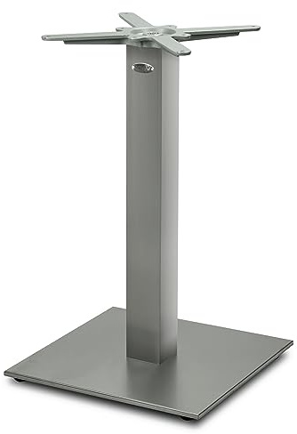 Dublino Tischgestell Tischbein Edelstahl | Premium | PD7088inox | INOX | Esstisch | Höhe 73 cm | 21,5 kg | Bodenplatte 45x45 cm | max. Tischplattengröße 90x90 / Ø 110 cm