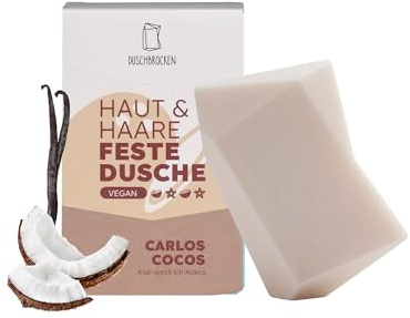 Duschbrocken Cocos & Vanille Duschseife [2in1] Festes Shampoo, Vegan, 100g