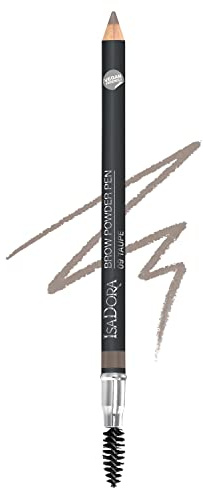 IsaDora Augenbrauenstift - Augenbrauenpuder in Stiftform - für dichte Augenbrauen - Langanhaltendes Ergebnis - Mit Augenbrauenbürste - Augenbrauenstift Härchenzeichnung - Brow Pencil Taupe
