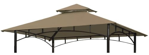Ontheway 1,5 m x 2,4 m Top Only Grill BBQ Pavillon Dach Dach Doppelstöckiges Ersatzdach Outdoor Pavillon Zelt Dach