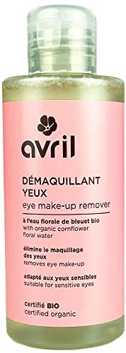 Avril - Démaquillant Yeux Bio [BIPHASÉ] - Eau Florale de Bleuet Bio & Aloe Vera Bio - Certifié Bio Ecocert - 99% d'Origine Naturelle - Fabriqué en France - 150ml