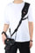 Airminti Set aus Kamera Schultergurt und Kamera Handschlaufe, Sekundärschutz, verstellbar, Schnellverschluss, Neopren, Schwarz, Kameragurt für Kamera, Camcorder mit 1/4 Zoll Stativgewinde