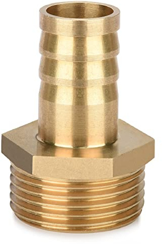 Drado Schlauchtülle aus Messing, Messing Schlauchanschluss Stecker Adapter 1 AG x 3/4 Tülle (19mm) 1 Stück