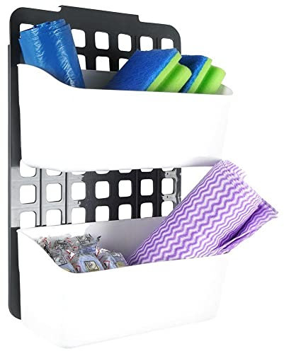 Vilde Korbregal Regal Küchenregal Badezimmerregal Korb Aufbewahrung Box Küchen-Organizer Organizer zum Aufhängen an der Tür, 25x11x36 cm