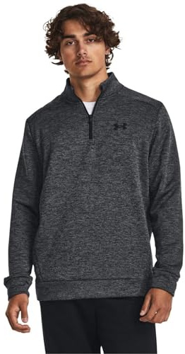 Under Armour Men's Armour Fleece Twist Quarter Zip, 001 BLACK, MD