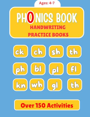 Phonics Book - Handwriting Practice Books - Phonics Activity Book for 4–7-year-olds.