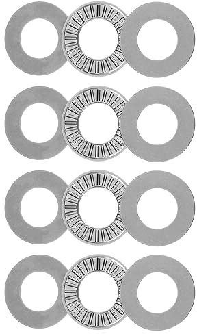 sourcing map Nta1427 Rodamientos de Agujas de Empuje con Arandelas 7/8 de Diámetro Interior 1-11/16 de Diámetro Exterior 5/64 de Ancho 4 Uds
