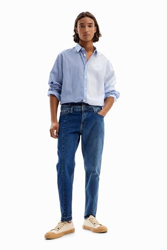 Desigual Men's Double-Waist Carrot Jeans Blue