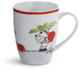 Tazza in porcellana Formica Enzi 310 ml 8x10cm bianca con banderuola