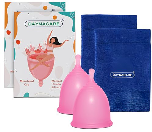 Zopper 2 x Menstrual Cup Small with Pouch Reusable and Flexible Medical Grade Soft Silicone Odorless Easy to Use Comfort and Fit Sanitary Pad & Tampon Alternative