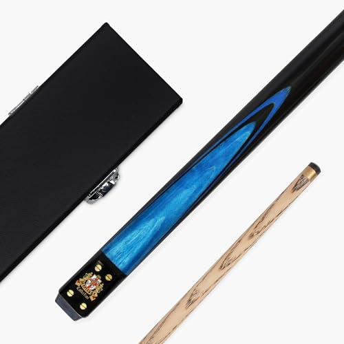 Funky Chalk BCE Mark Selby Signature Heritage 57 Inch 2 Piece Centre Joint Matching Ash Snooker Pool Cue and Case Set 9.5mm Tip with Hard Black Attache Case